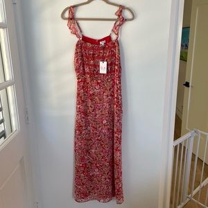Floral Red Maxi Dress